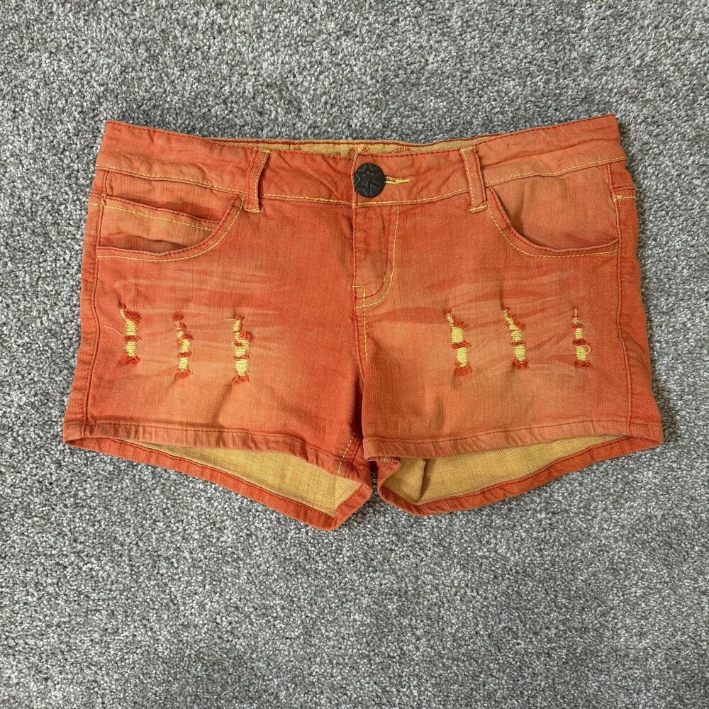 Vanilla Star Shorts Womens 11 Distressed Denim Y2K micro Casual Summer low rise